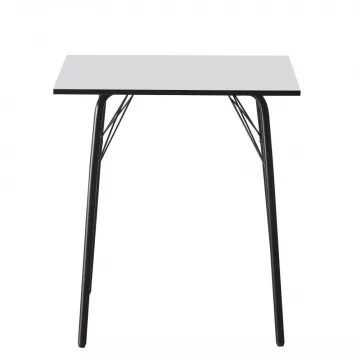 Jedlensk stl, biela / ierna, 70x70x75 cm, NALAK TYP 1