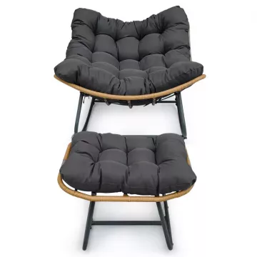 Z�hradn� hojdacie kreslo s podno�kou AZL-G5245 GREY