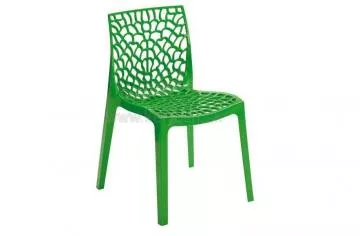Plastová jedálenská stolička Gruvyer verde brillante