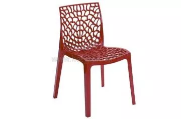 Plastová jedálenská stolička Gruvyer rosso