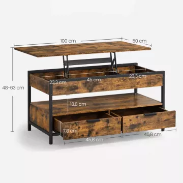 Konferenčný stolík AKF-E1252 OLW - old wood