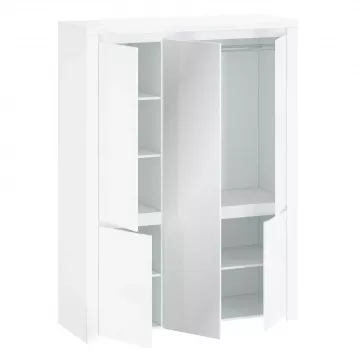 Skria 5D so zrkadlom, biely lesk, LINDY
