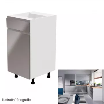 Spodn skrinka, biela / ed extra vysok lesk, av, AURORA D40S1