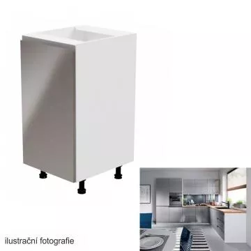 Spodn skrinka, biela / ed extra vysok lesk, av, AURORA D40