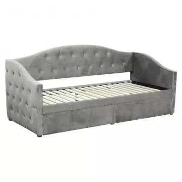 Poste s lonm priestorom, 90x200, siv Velvet ltka, ZASKA
