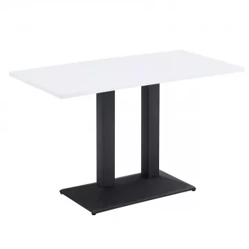 Jedlensk bistro stl, biela/ierna, 120x60 cm, RINALDO TYP 2