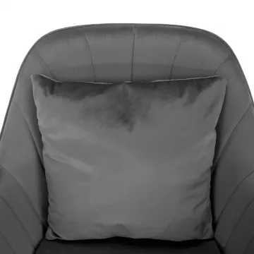 Kancelrske kreslo, siv Velvet ltka/chrm, KLIAN