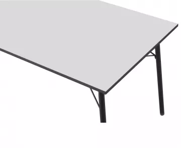 Jedlensk stl, biela/ierna, 160x80x75 cm, NALAK TYP 3