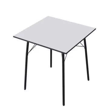 Jedlensk stl, biela / ierna, 70x70x75 cm, NALAK TYP 1