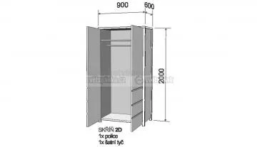 Police k masvnej skrini Azzo 2D - schma skrine