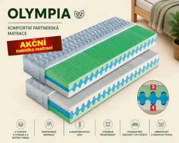 Komfortný partnerský matrac Olympia