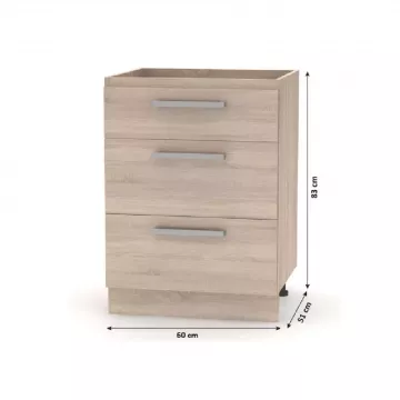 Kuchynsk linka 2,4 m, dub sonoma, NOVA PLUS