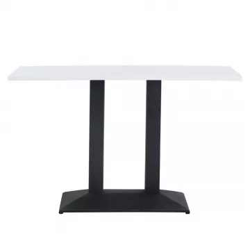 Jedlensk bistro stl, biela/ierna, 120x60 cm, RINALDO TYP 2