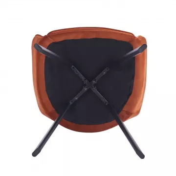Dizajnov kreslo, terakota Velvet ltka, AURIL