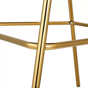 Dizajnov barov stolika, ierna Velvet ltka/gold chrm zlat, DASMIN TYP 2
