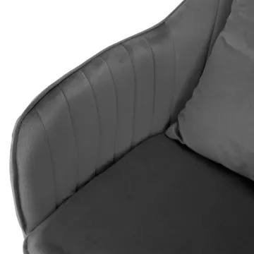 Kancelrske kreslo, siv Velvet ltka/chrm, KLIAN