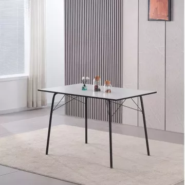Jedlensk stl, biela/ierna, 120x75x75 cm, NALAK TYP 2