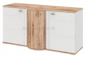 Dvierkov komoda Magic plus typ 51 biela arctic VL / dub Wotan