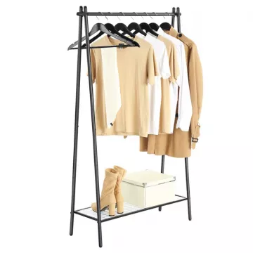 Stojanový vešiak na odevy s policou AUV-E1023