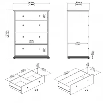 Komoda Norby 332 biela