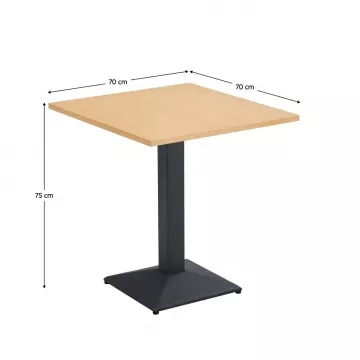 Jedlensk bistro stl, dub/ierna, 70x70 cm, RINALDO TYP 1