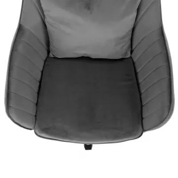 Kancelrske kreslo, siv Velvet ltka/chrm, KLIAN