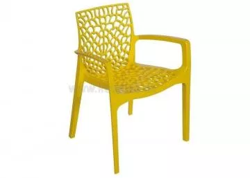 Moderná plastová jedálenská stolička Gruvyer kresielko