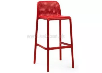 Odolná barová stolička Bora bar rosso