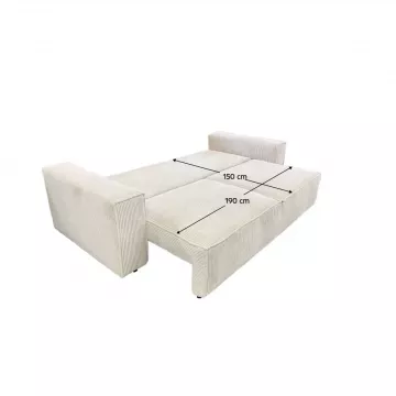 Rozkladacia pohovka, smotanov, HARPERA BIG SOFA
