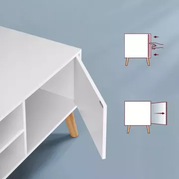 Televízny stolík AKF-E1146 WT - biely