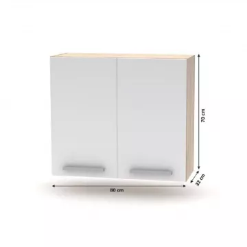 Kuchynsk linka 2,4 m, dub sonoma/biela, NOVA PLUS