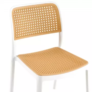 Stohovaten stolika, biela/bov, RAVID TYP 1