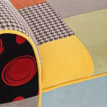 Farebný patchwork taburet