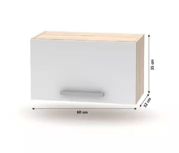 Kuchynsk linka 2,4 m, dub sonoma/biela, NOVA PLUS