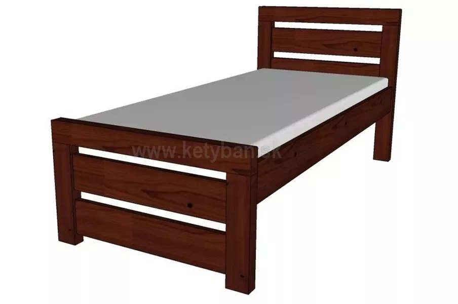 Drevená posteľ Rhino I, 200x90 cm, hnedá