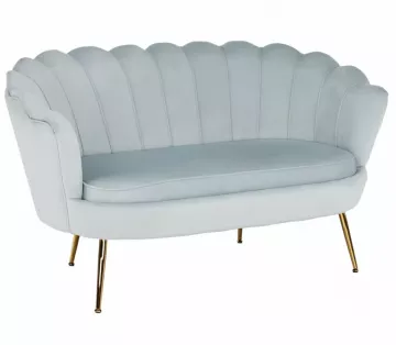 Lavica v tle Art-deco, edomodr Velvet ltka / gold chrm-zlat, NOBLIN