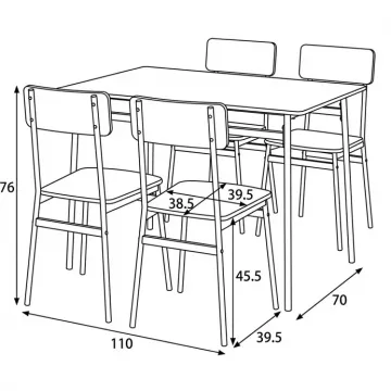 Praktický jedálenský set AUT-O2156 rozmer