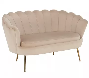 Lavica v tle Art-deco, bov Velvet ltka / gold chrm-zlat, NOBLIN