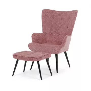 relaxačné kreslo s podnožkou Ak-303 PINK2