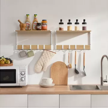 Súprava nástenných políc v dekore duba