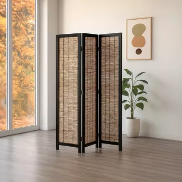 Trojdielny paravn z masvneho dreva Ef-l174