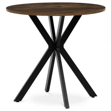 Okrhly jedlensk stl 80x80cm, mdf, old wood, HT-F4108 OLW