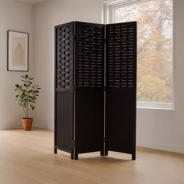 Trojdielny paravn z masvu Ef-l145 - bk