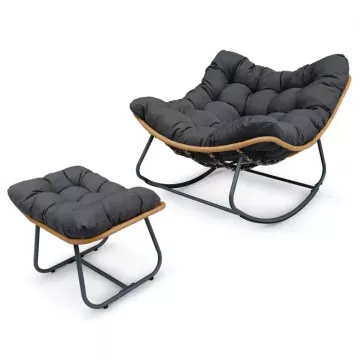 Z�hradn� hojdacie kreslo s podno�kou AZL-G5245 GREY