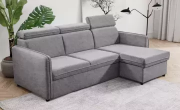 Rohová sedacia súprava ALECHANDRO B, sivá, v interiéri