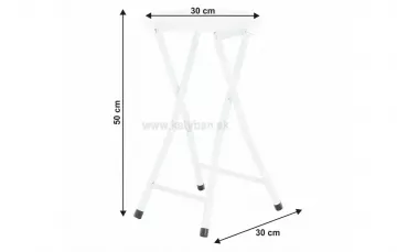Kovov taburetka/stolika Amadeo biela