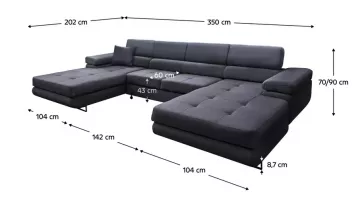 Sedacia súprava Amareta U rozmery