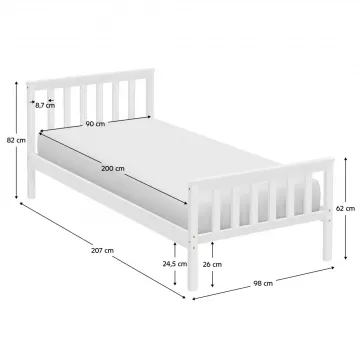 Jednoduch� a nad�asov� poste� ANATRA - biela