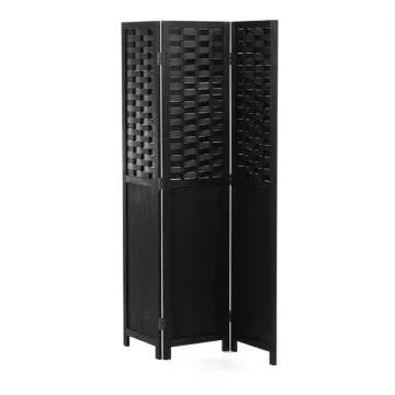 Trojdielny paravn z masvu Ef-l145 - bk