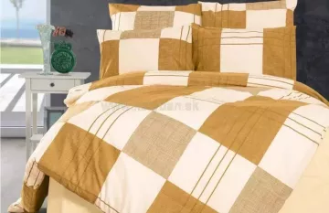 Bavlnené posteľné obliečky s názvom Oksana zlatá